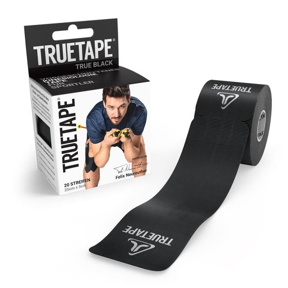 True Tape Athlete Edition Precut Kinesiologie Tape (Schwarz)