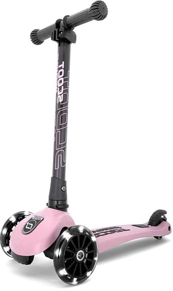 Scoot and Ride Highwaykick 3 LED Scooter hellrosa