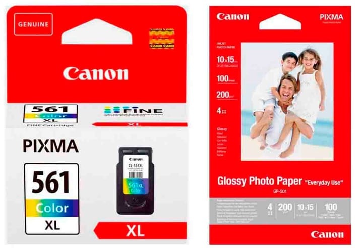 Canon Cl-561Xl+ Gratis Glossy Photo Paper GP5014x6 Tintenpatronen-Papier-Set