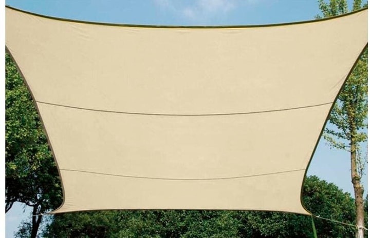 Perel Sonnensegel 500 cm, Quadratisch