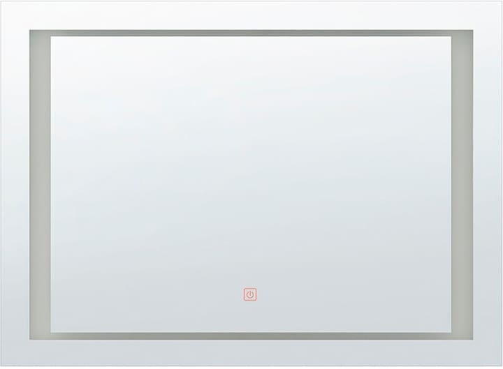 Beliani Badspiegel mit LED-Beleuchtung rechteckig 60 x 80 cm EYRE