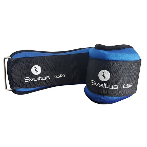 Sveltus - Paar Handgelenks-Gewichtsmanschetten 2 x 1 kg - Schwarz und Grün