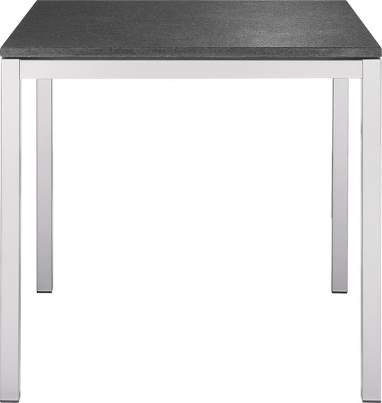 LOCARNO, 80 cm, Gestell Polar Silber, Platte Granit Gartentisch