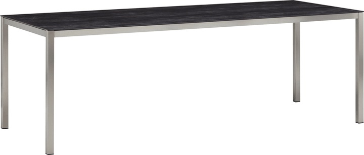 LOCARNO, 220 cm, Gestell Edelstahl, Keramik Gartentisch