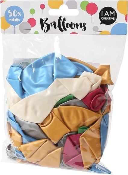 Luftballons ca. 30 cm, metallic, 50 Stk.
