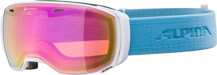 Alpina Skibrille ESTETICA QHM - White-Skyblue Mirror Pink