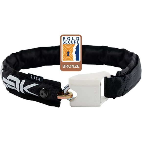 Hiplok Lite indossabile catena serratura 6 mm X 75 cm Bianco/nero 75cm