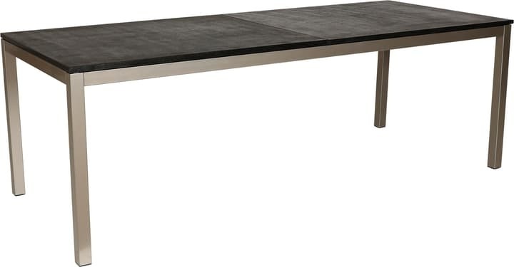 LOCARNO, 220 cm, Gestell Polar Silber, Platte Granit Gartentisch