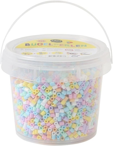 Bügelperlen, 5000 Stk. pastell Mix