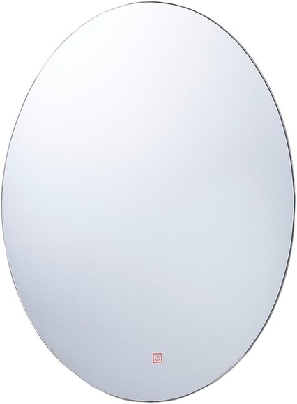 Beliani Badspiegel mit LED-Beleuchtung oval 60 x 80 cm MAZILLE