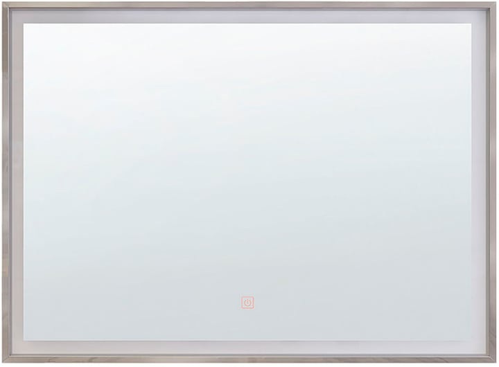 Beliani Badspiegel mit LED-Beleuchtung rechteckig 60 x 80 cm ARGENS