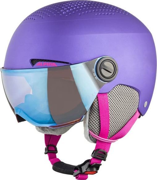 Alpina Zupo Visor Wintersport Helm violett