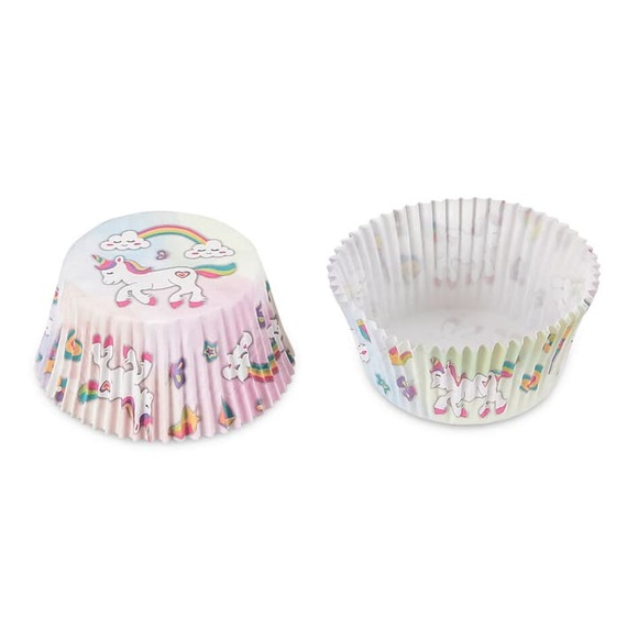 Städter Papier-Backförmchen Einhorn Bunt Backform