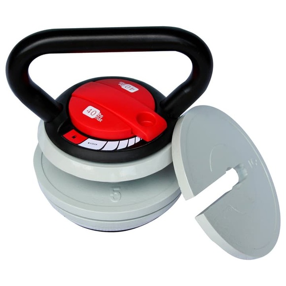 GladiatorFit Verstellbare Kettlebell mit variabler Last aus Stahl : 18 KG Kettlebell