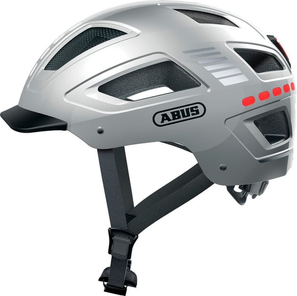 ABUS Hyban 2.0 LED Helm silber 2022 XL | 58-63cm Trekking & City Helme