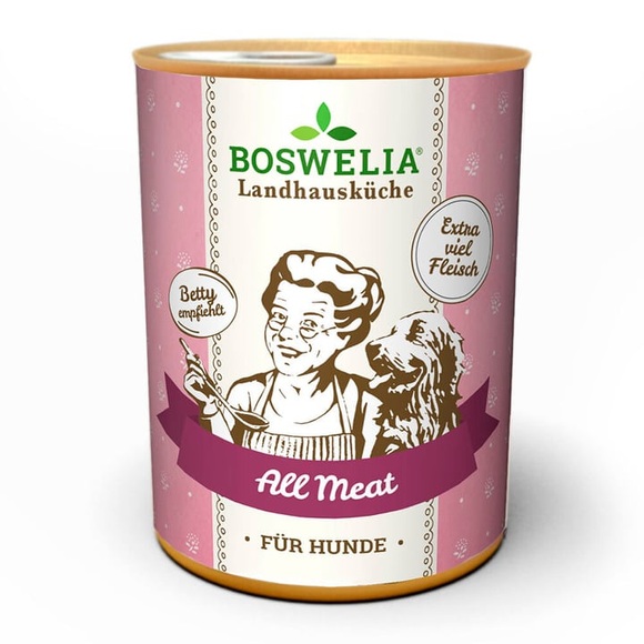 Boswelia Landhausküche Hund All Meat, 800 g Nassfutter