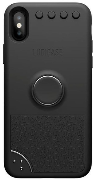 Ludicase - iPhone Xs / X Schutzhülle Anti-Stress Fidget Click & Spin Case - Schwarz