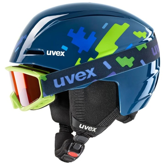 viti Kinder Skihelm + Brille