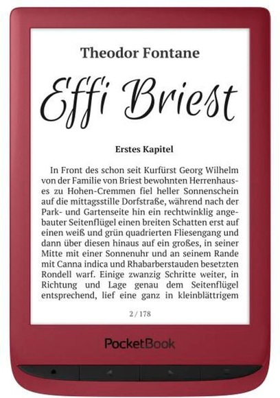PocketBook Touch Lux 5 RubyRed eBook-Reader 15.2 cm (6 Zoll) Ruby, Red