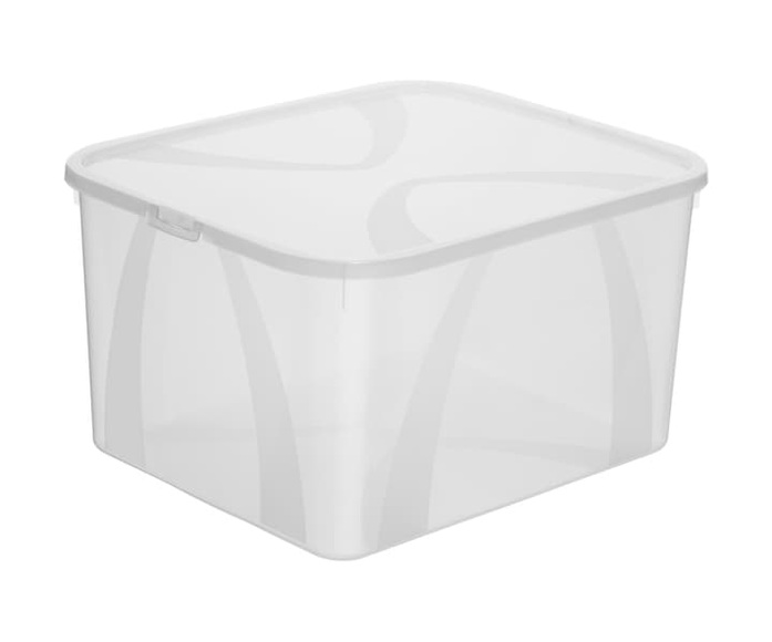 ROTHO - Aufbewahrungsbox ARCO - Kunststoff - transparent - 35/42/23 cm