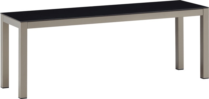 LOCARNO, 120 cm, Gestell Polar Silber, Platte Keramik Sitzbank