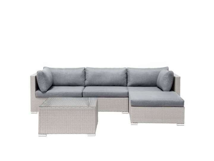 Beliani Lounge Set Rattan grau 4-Sitzer SANO II