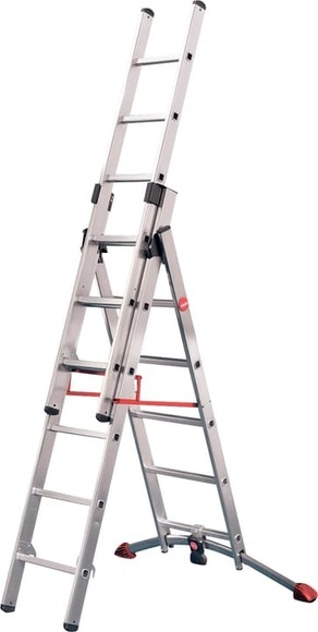 Hailo S100 ProfiLOT 9306-507 Aluminium Mehrzweckleiter Arbeitshöhe (max.): 4.7 m Silber, Rot, Schwarz 15.5 kg