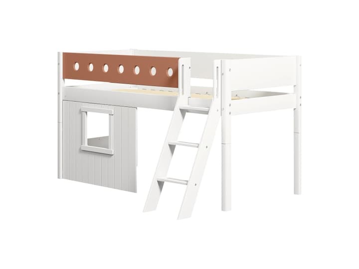 Halbhochbett mit Baumhaus WHITE