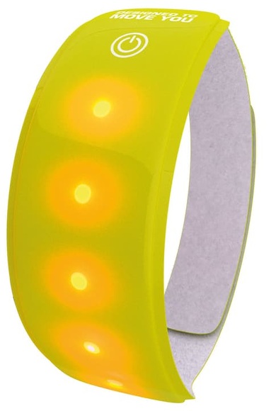 Wowow Lichtband 5 LED 3M mit Klettverschluss gelb 2019 Reflektoren & Hosenspangen