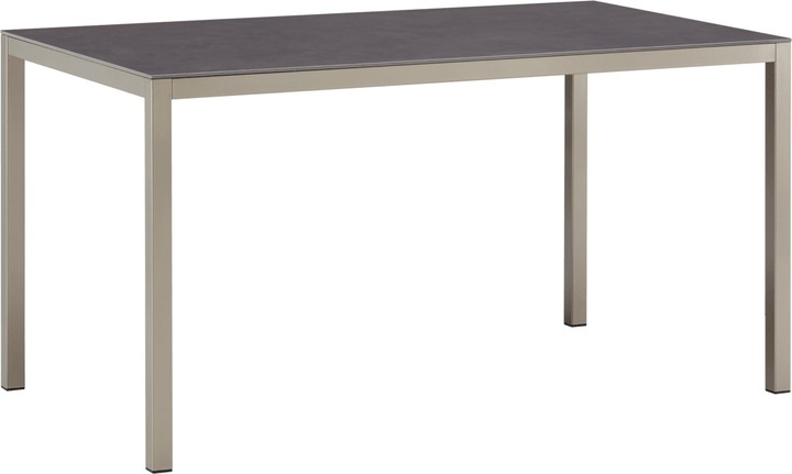 LOCARNO, 140 cm, Gestell Polar Silber, Platte Keramik Gartentisch