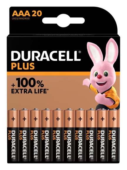 Duracell Plus-AAA CP20 Micro (AAA)-Batterie Alkali-Mangan 1.5 V 20 St.