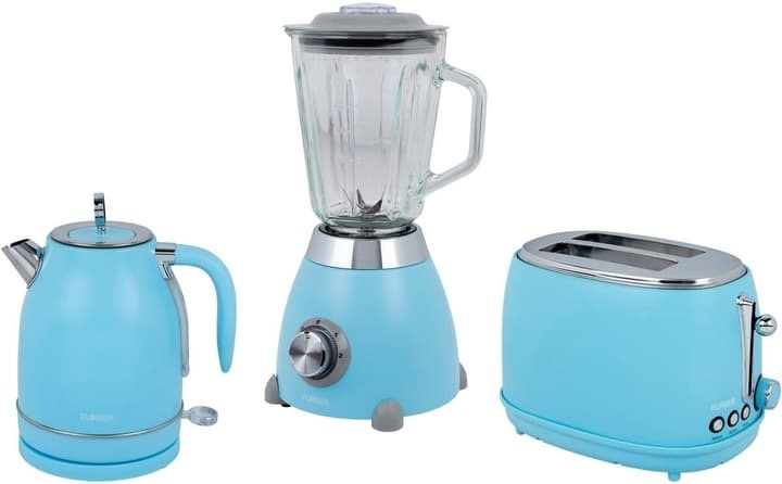 Furber Wasserkocher; Standmixer und Toaster Set; Hellblau Küchen-Set
