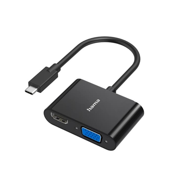 Hama 2in1; USB-C-Stecker - VGA & HDMI?-Buchse; Ultra-HD Adapter