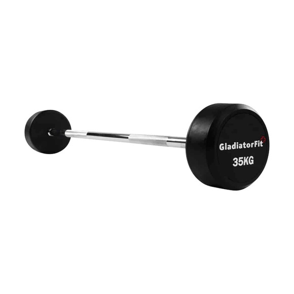 GladiatorFit Langhantel Gummi : 35 KG Langhantel