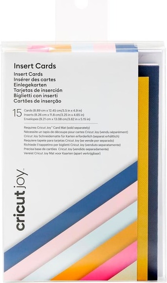 Cricut Blankokarte Joy Gold/Dunkelblau/Hellgrau; 15 Stück Kopierpapier