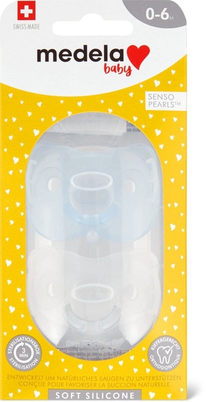 Medela Baby Schnuller Soft Silicone Girl Transparent 0-6 Monate (2 Stk)