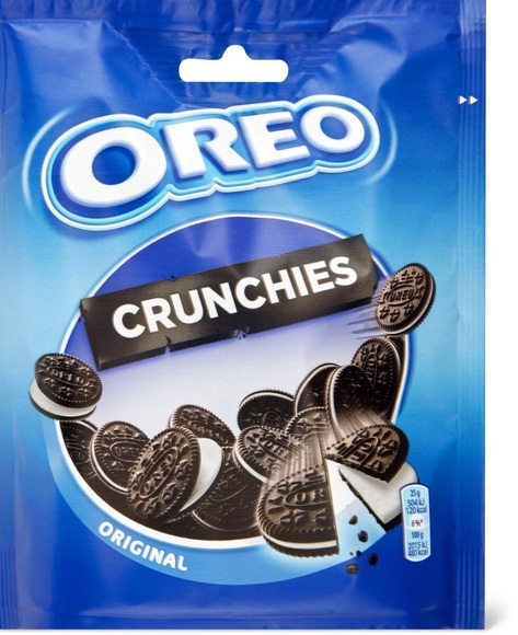Oreo Crunchies Original Mini-Kakaokekse mit Cremefüllung mit Vanillegeschmack
