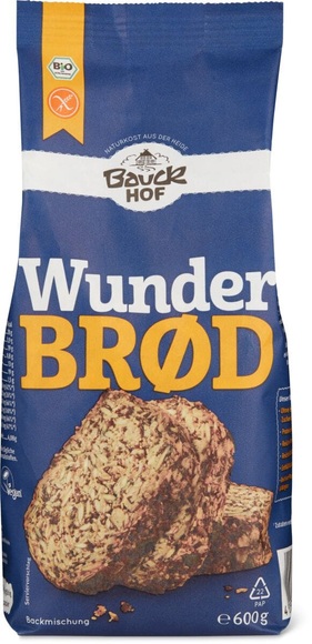 Bauckhof Bio Wunderbrød Haferflockenbrot, Backmischung