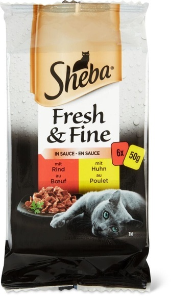 Sheba Fresh & Fine in Sauce Herz. Komp. 6x50g