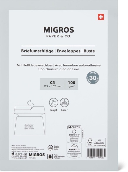 Migros Paper & Co. Briefumschläge C5