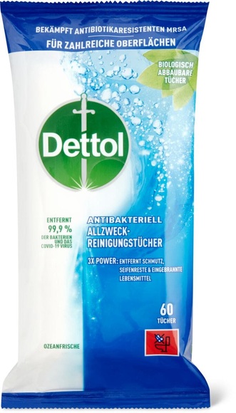 Dettol Allzweck-Reinigungstücher Ozeanfrische