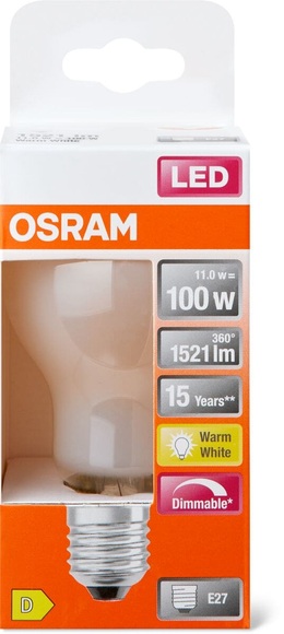 OSRAM LED Superstar 12-W-Filament-LED-Lampe E27, warmweiß, matt, dimmbar, 1521 lm