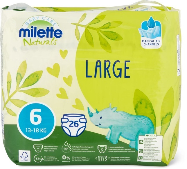 Milette Baby Care Naturals Windeln