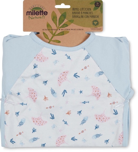 Milette Baby Care Naturals Lätzchen mit Ärmel