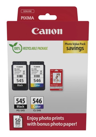 Canon Pgcl545/6 Photo Value Pack black Tintenpatrone