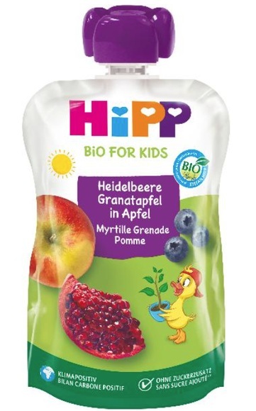 Hipp Quetschbeutel Heidelbeere Granat.