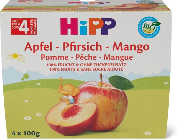 Bio HiPP Fruchtpause Apfel-Pfirsich-Mango