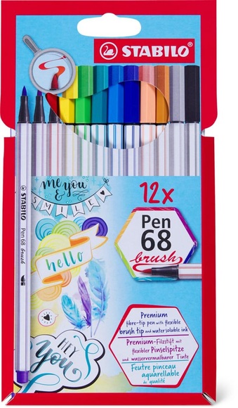 STABILO Crayon brush Pen 68 12