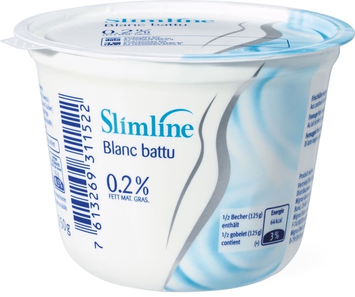 Slimline Blanc battu