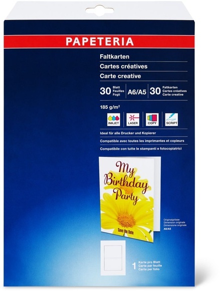 Papeteria Faltkarten A6 30STK